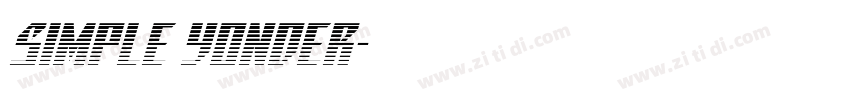 Simple yonder字体转换